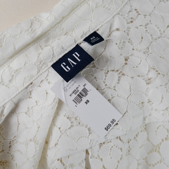 NEW Gap Cropped White Lace Shirt XS - Picture 9 of 11